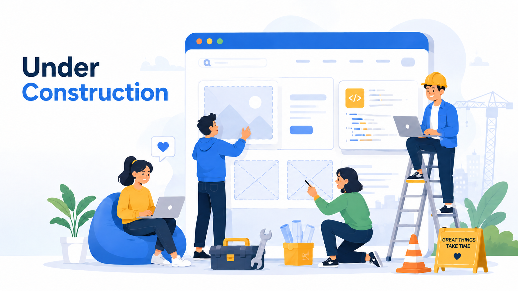 Under Construction – ein Team baut gemeinsam an einer Website